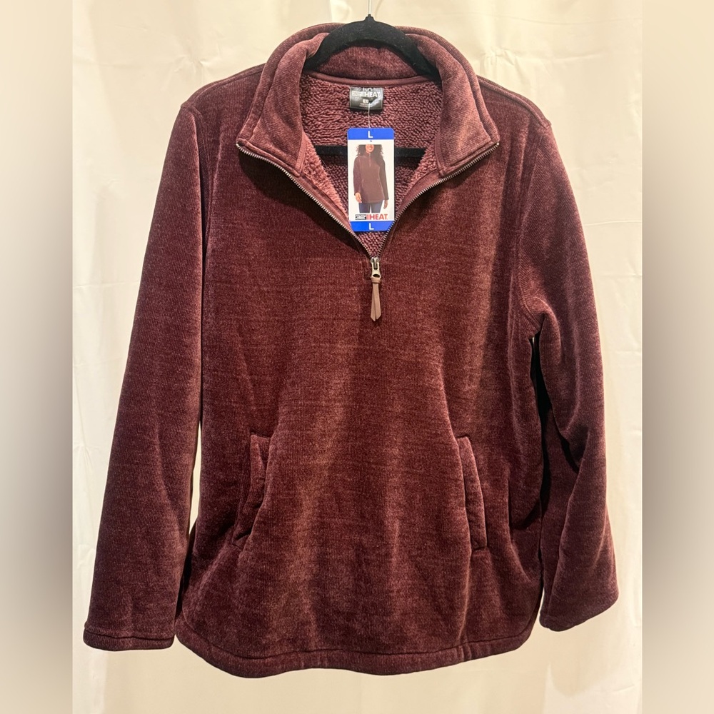 32 degrees burgundy Quarter-Zip Fleece Pullover